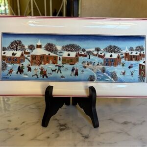 Villeroy & Boch Naïf Christmas Winter Village Scene Sandwich Tray